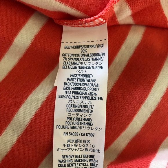 Old Navy Striped Fit & Flare Dress Sz XL Orange - Picture 4 of 6